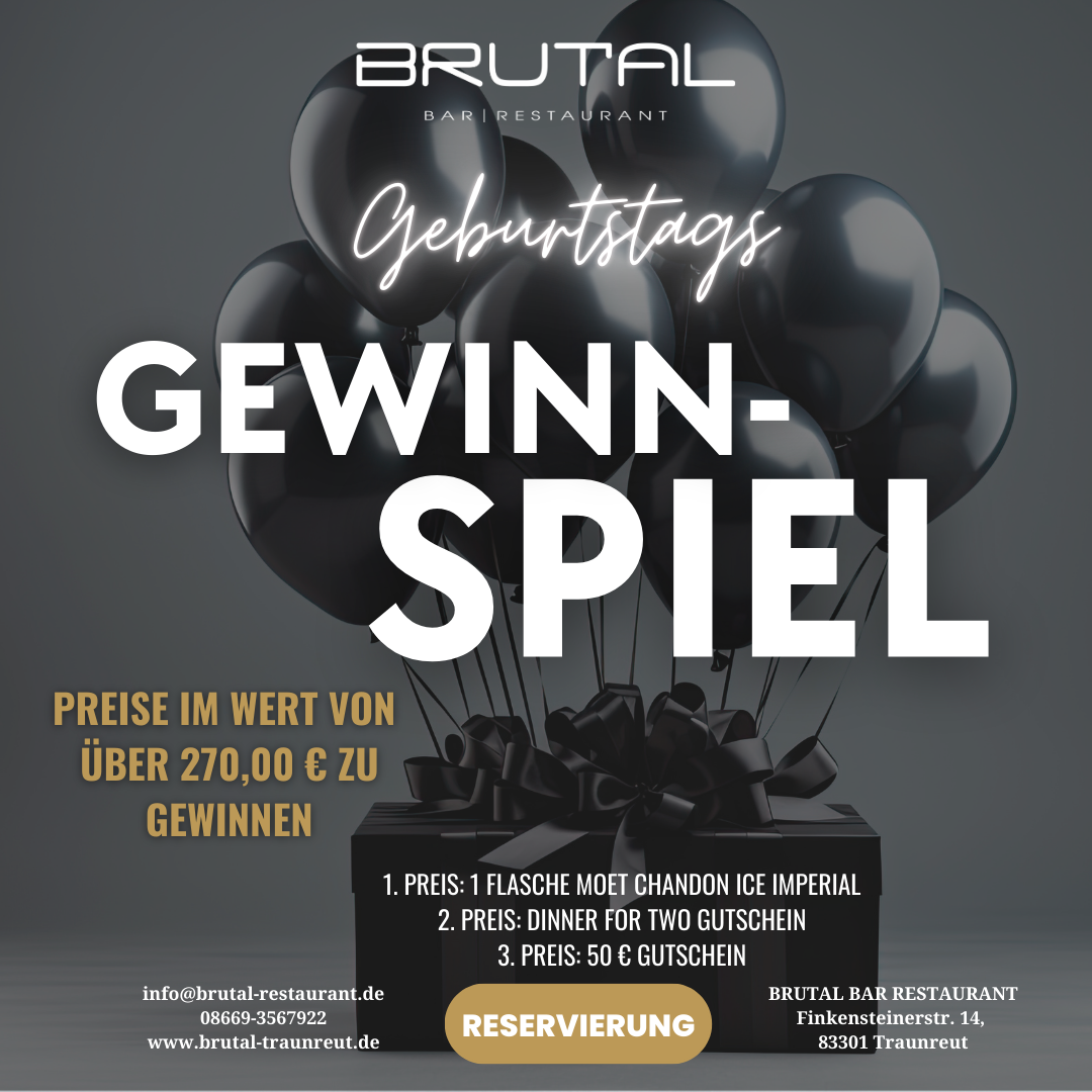 Geburtstags Gewinnspiel im Restaurant Traunreut